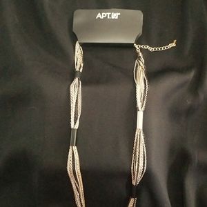 New gold, silver, black and rose gold plated necklace